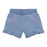 Guess Short In Denim Tinta Unita con Elastico In Vita per Neonata K5GD04D5160XN AZZURRO GUESS 
