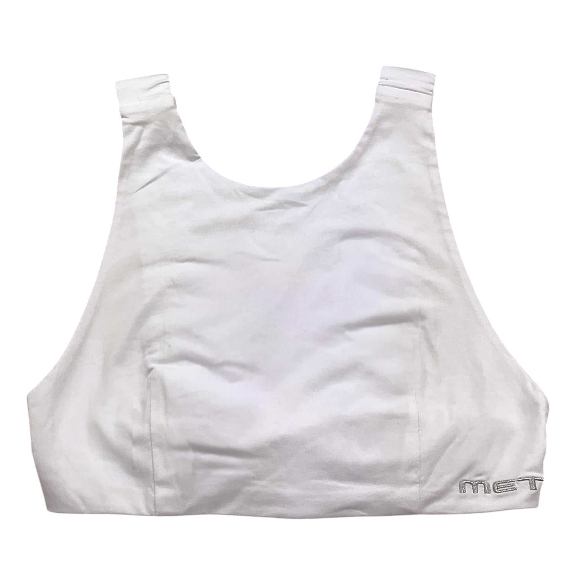 Met Top Tinta Unita con Elastico per Bambina ME162 BIANCO MET 