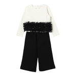 LIU JO completo shirt-pantalone bicolore Panna/nero per Bambina KF4111XX PANNA/NERO LIU JO 