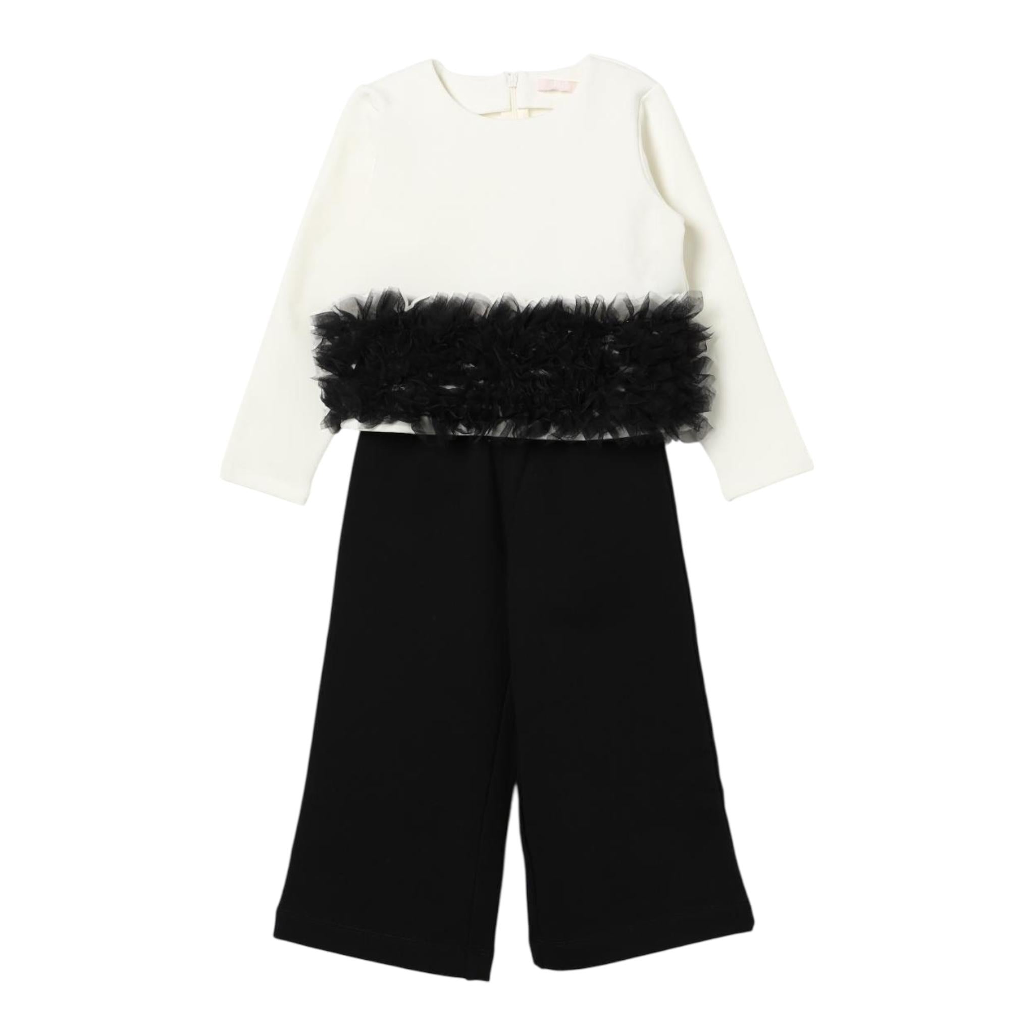 LIU JO completo shirt-pantalone bicolore Panna/nero per Bambina KF4111XX PANNA/NERO LIU JO 