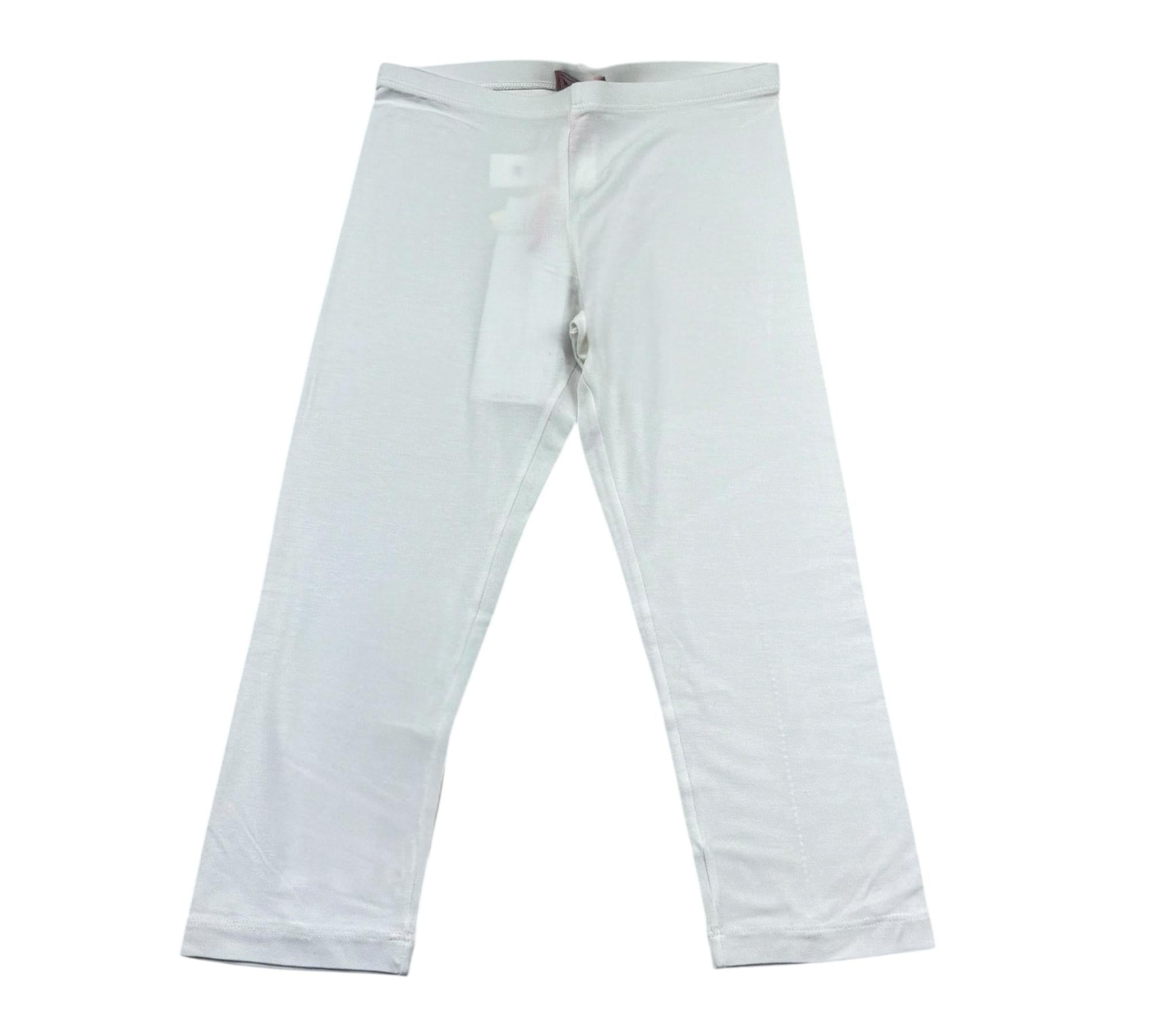 Monnalisa Leggins Tinta Unita con Strass per Bambina 117400AB BIANCO MONNALISA 