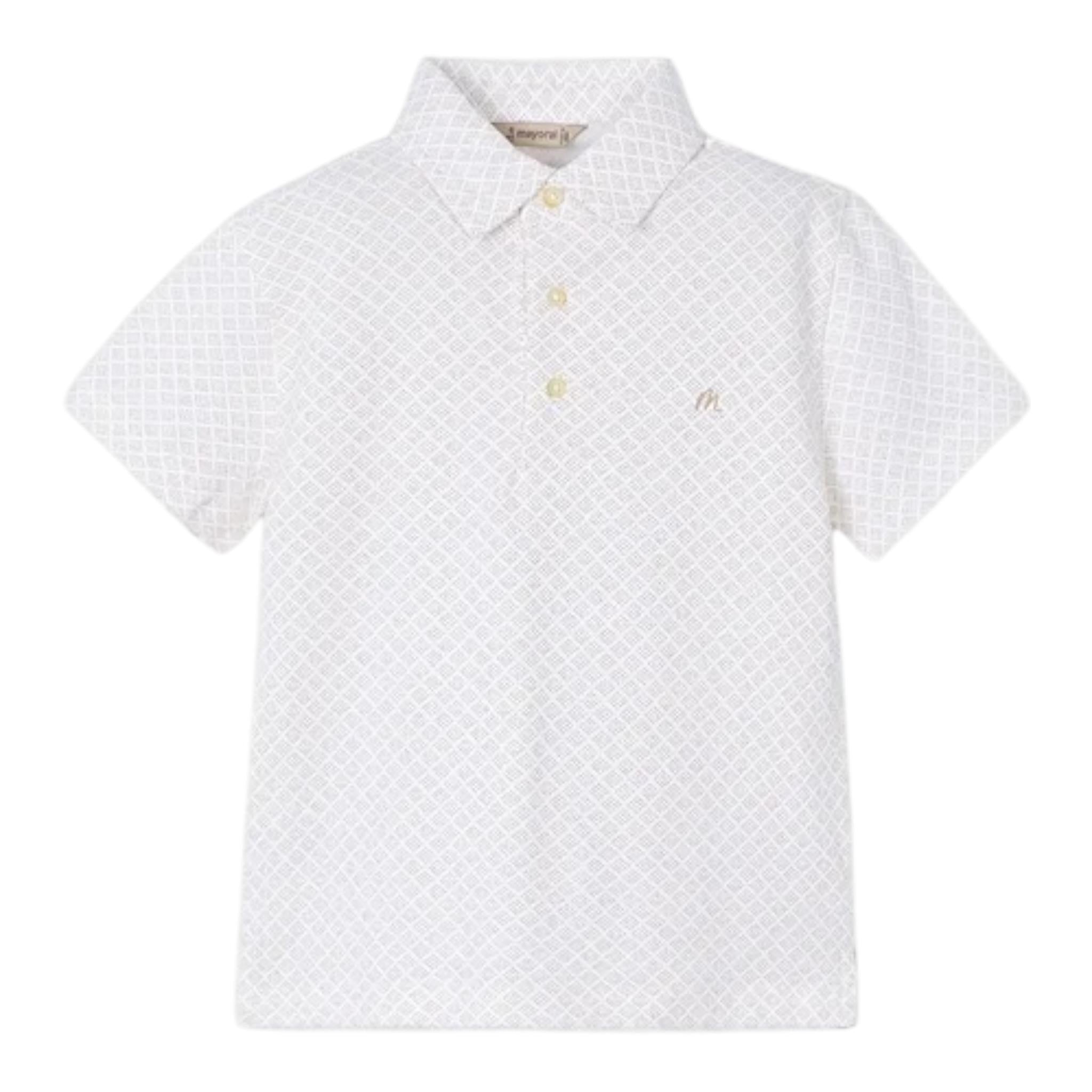 Mayoral polo Tinta Unita con Microfantasia per Bambino 3101 PANNA MAYORAL 