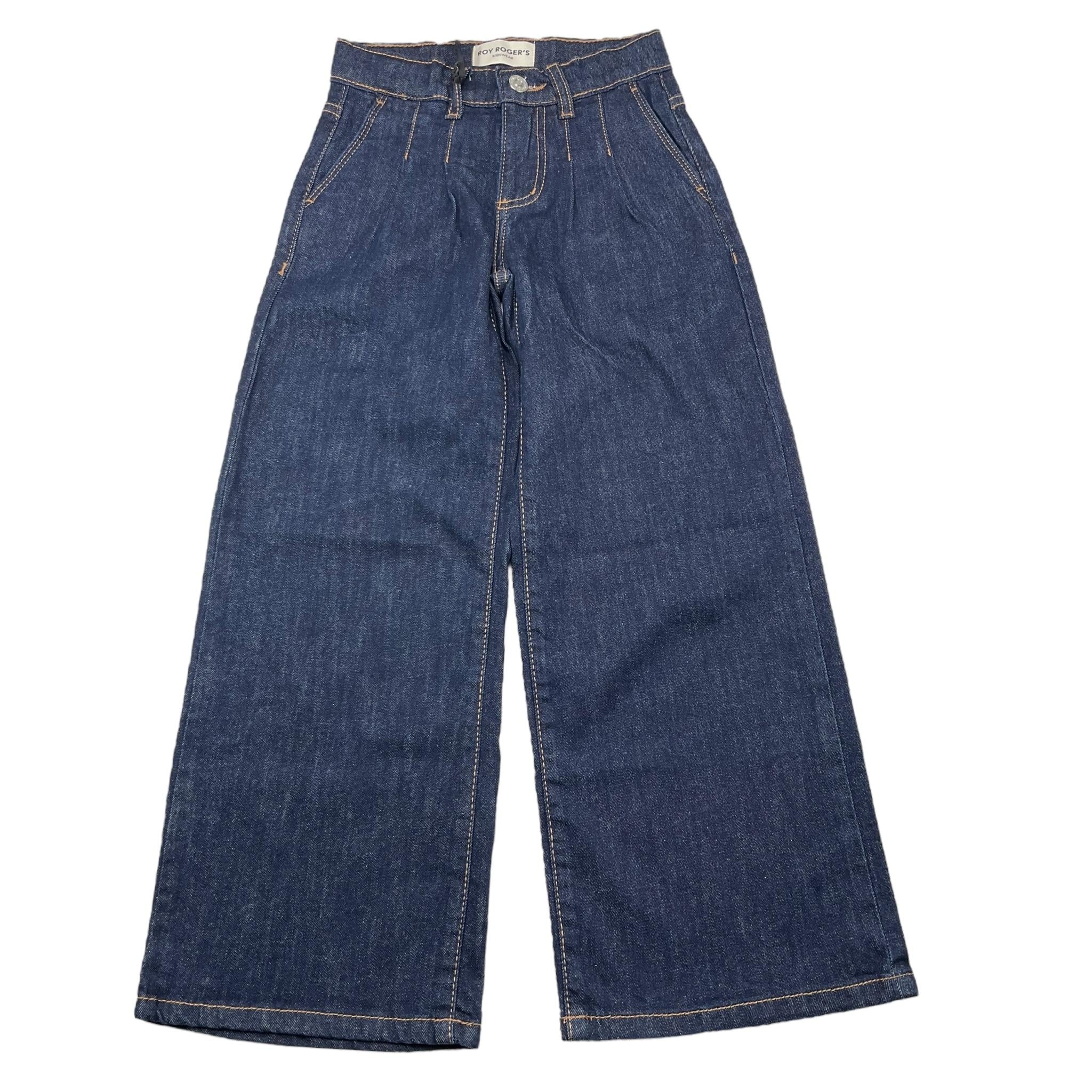 ROY ROGER'S jeans tinta unita modello palazzo Blu per Bambina RA173 BLU ROY ROGER'S 