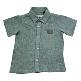 Trussardi Camicia Mezza Manica Tinta Unita per Neonato TIP26068CA VERDE TRUSSARDI 