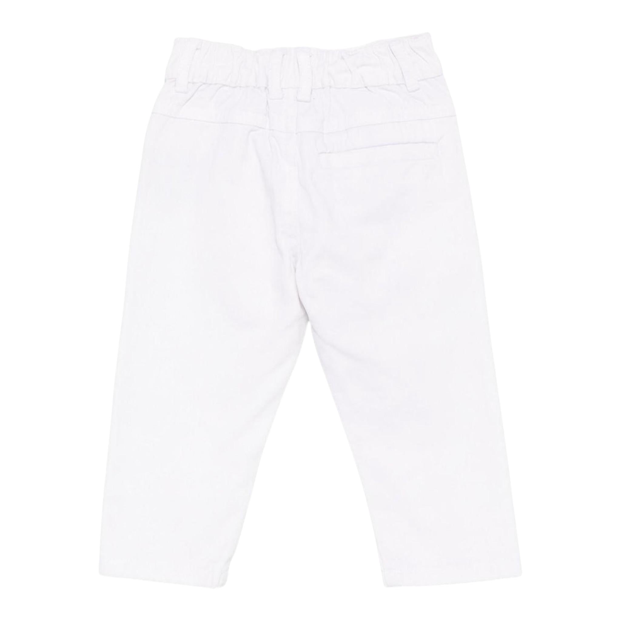 Trussardi Pantalone Tinta Unita con Elastico In Vita per Bambino TIP25060PAXXJ BIANCO TRUSSARDI 