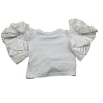 Fun & Fun T-Shirt Girocollo Tinta Unita con Rouches per Neonata FBTS01383N BIANCO FUN & FUN 