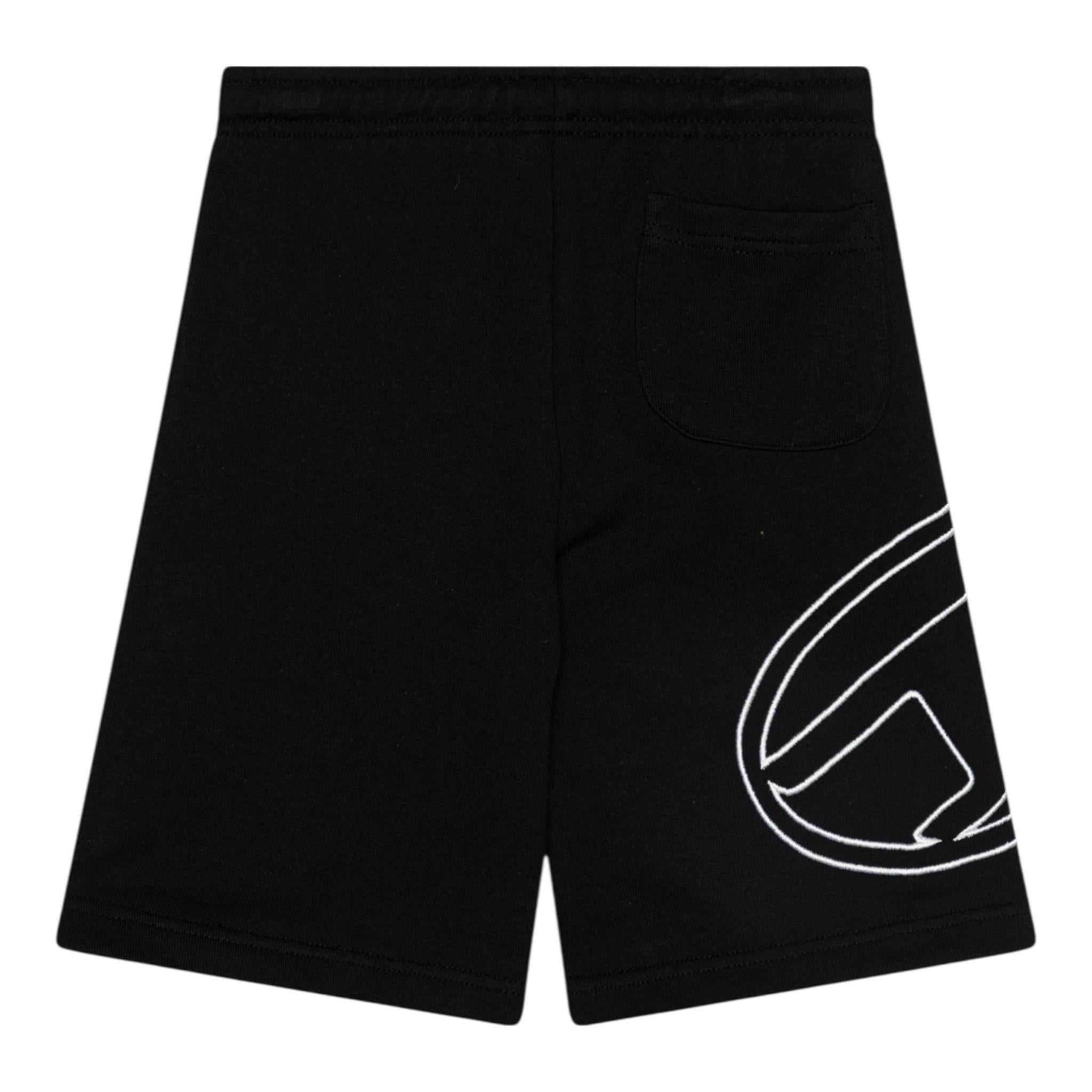 Diesel Bermuda In Tuta Tinta Unita con Logo per Bambino J02273X NERO DIESEL 