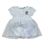 Moschino Abito Tinta Unita Mezza Manica per Neonata MDV0DB BIANCO MOSCHINO 