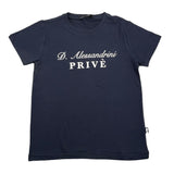 Daniele Alessandrini T-Shirt Tinta Unita con Stampa Blu per Bambino