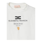 ELISABETTA FRANCHI t-shirt girocollo tinta unita con stampa logo Panna per Bambina EFTS216 PANNA ELISABETTA FRANCHI 
