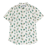 Moschino Camicia Tinta Unita Con Stampa Orsi E Cactus Bianco Per Bambino