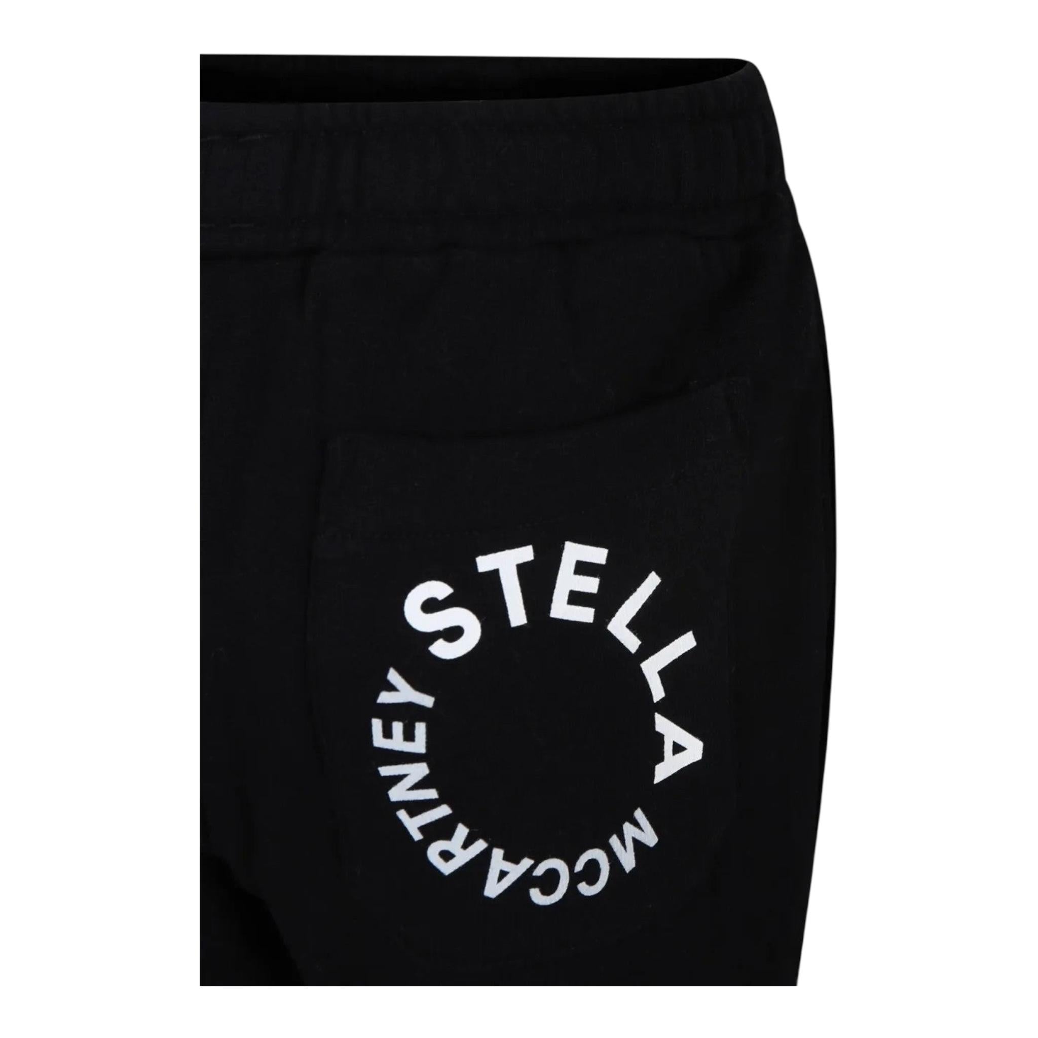 STELLA McCARTNEY pantalone modello tuta tinta unita con logo Nero per Bambino TV6P30 NERO STELLA McCARTNEY 