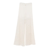 Twinset Pantalone Tinta Unita Traforato per Bambina 251GJ3432X PANNA TWINSET 