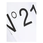 N°21 shirt girocollo tinta unita con logo Bianco per Bambino N21808 BIANCO N°21 