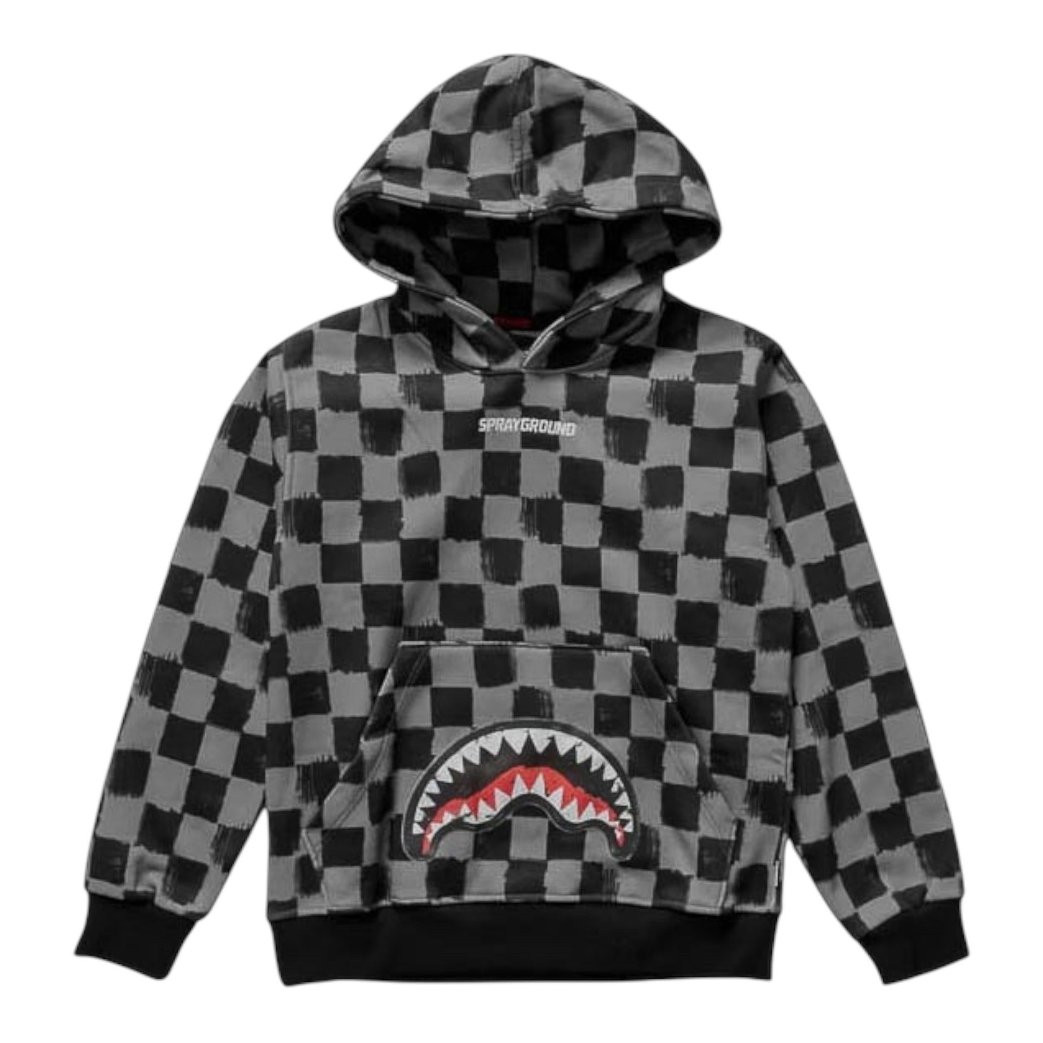 SPRAYGROUND felpa chiusa con cappucci fantasia quadretti Grigio per Bambino SPY1151 GRIGIO SPRAYGROUND 