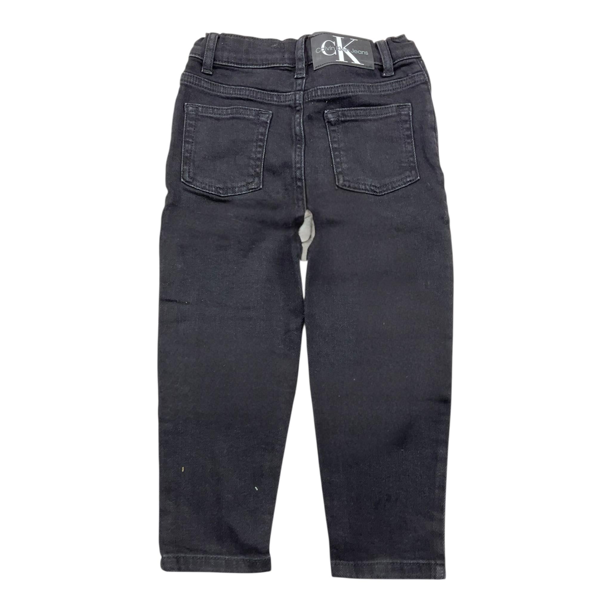 CALVIN KLEIN jeans tinta unita con girovita regolabile Nero per Neonato IB0IB00218 NERO CALVIN KLEIN 