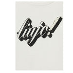 Liu Jo T-Shirt Girocollo Tinta Unita con Paillettes per Bambina GA5018XXX BIANCO LIU JO 