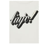 Liu Jo T-Shirt Girocollo Tinta Unita con Paillettes per Bambina GA5018XXX BIANCO LIU JO 
