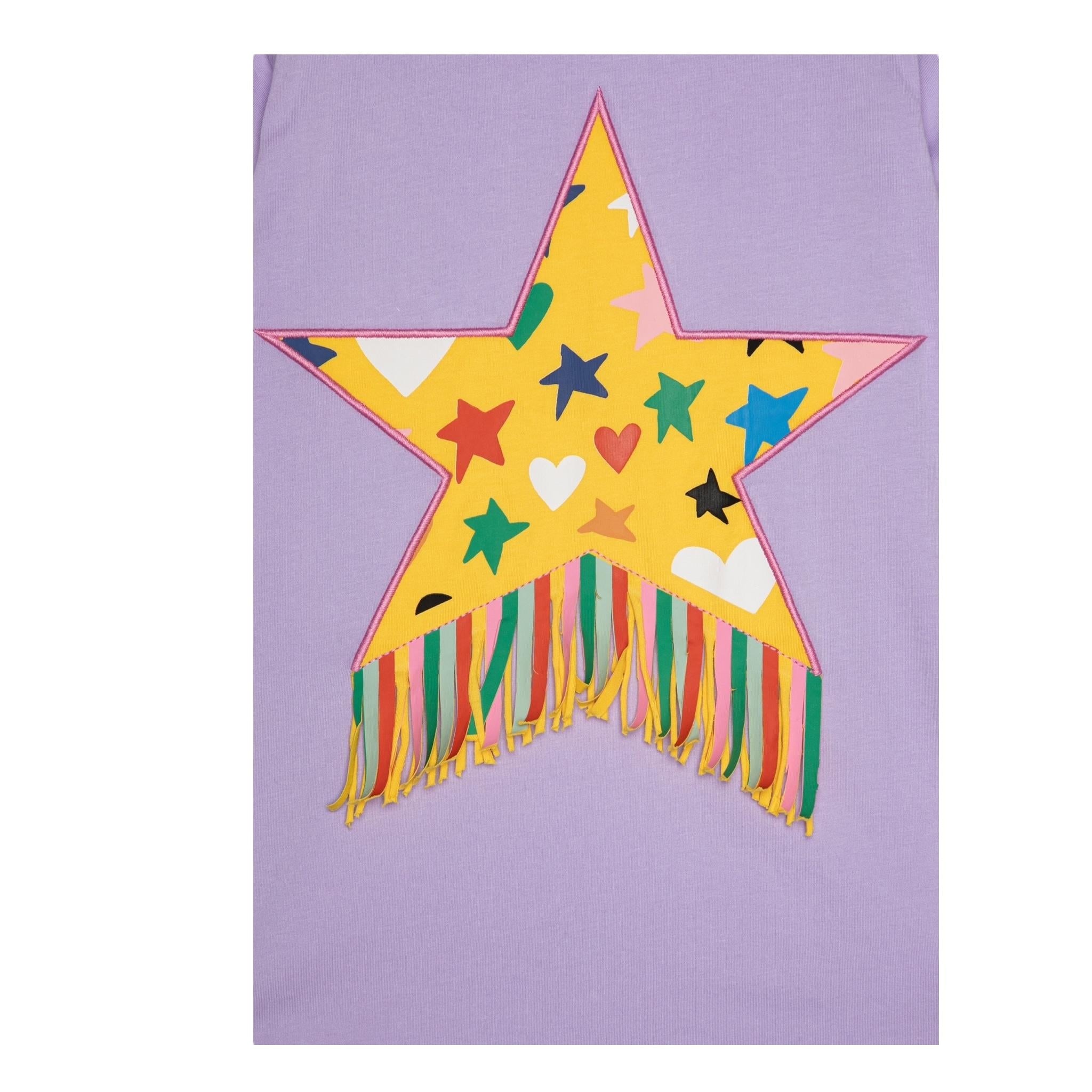 Stella Mccartney Abito Girocollo Tinta Unita con Stella per Bambina TW1C21 LILLA STELLA McCARTNEY 