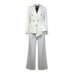 Fun & Fun Completo 2 Pezzi Giacca-Pantalone Tinta Unita per Bambina FNCJJK010733 BIANCO FUN & FUN 