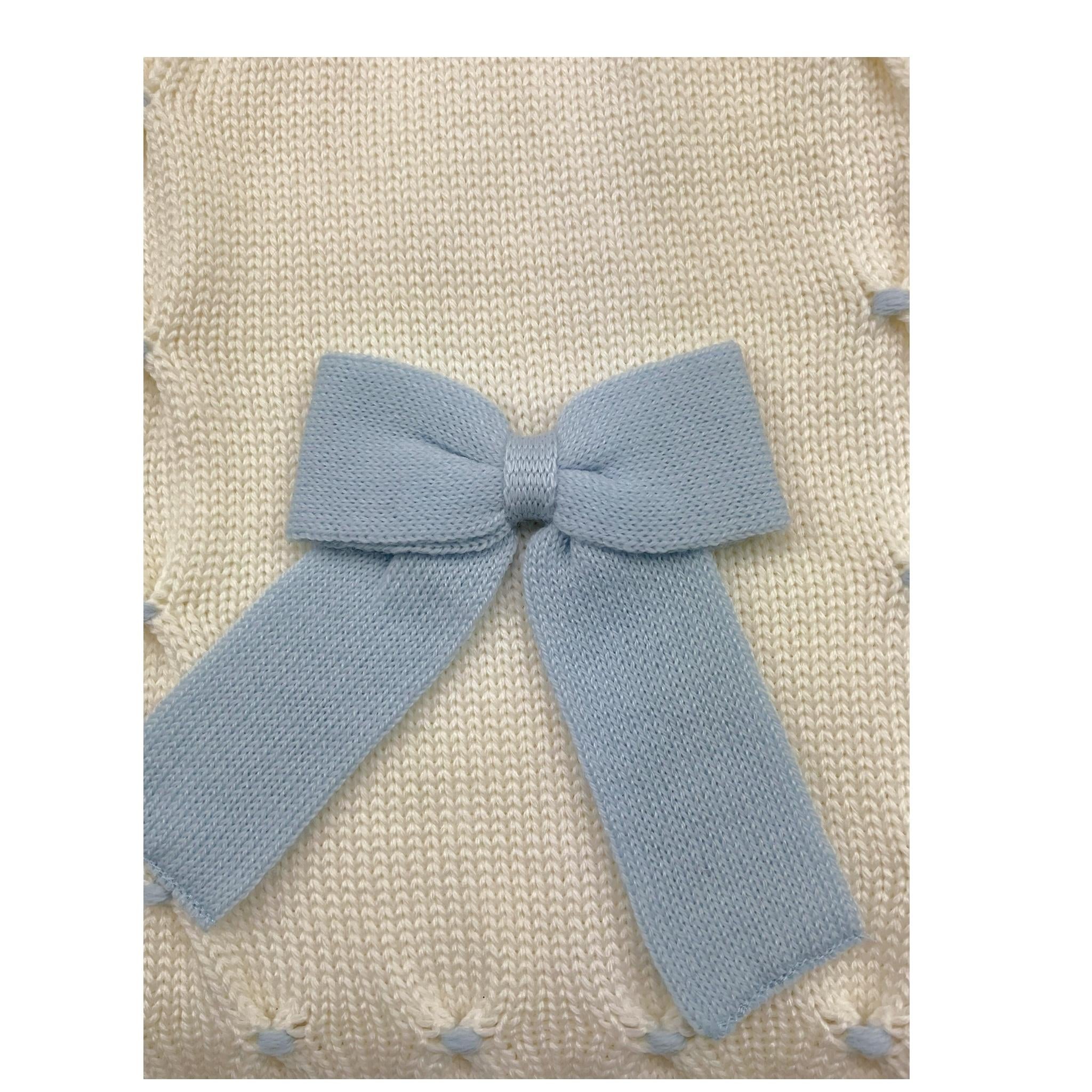BABY LORD coperta tinta unita con fiocco Panna per Neonata 135 PANNA BABY LORD 