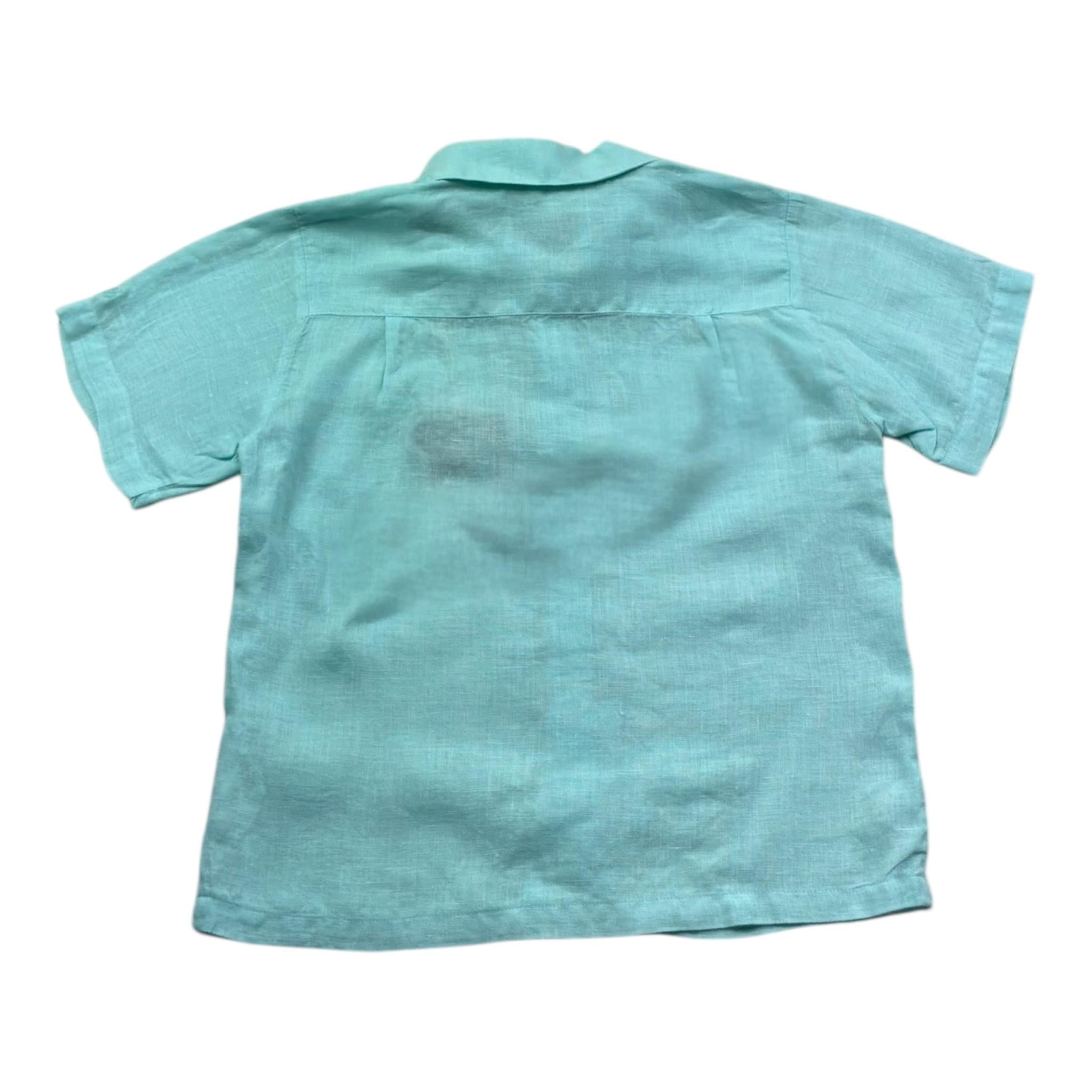 Saint Barth Camicia Mezza Manica Tinta Unita per Bambino 00859L AZZURRO SAINT BARTH 