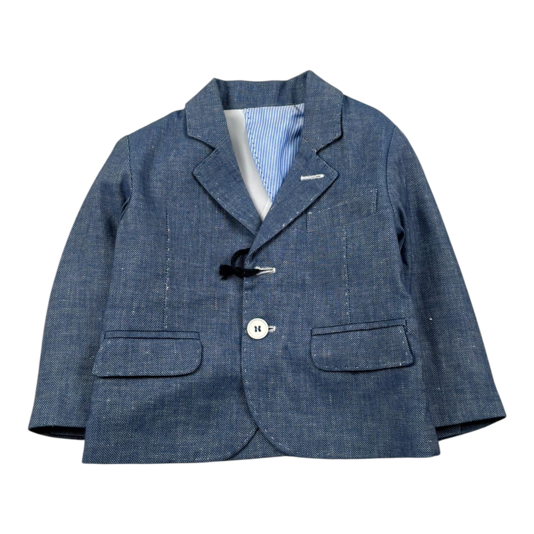 Manuel & Frank Giacca Tinta Unita con Bottoni per Neonato MF6111 BLU MANUEL & FRANK 