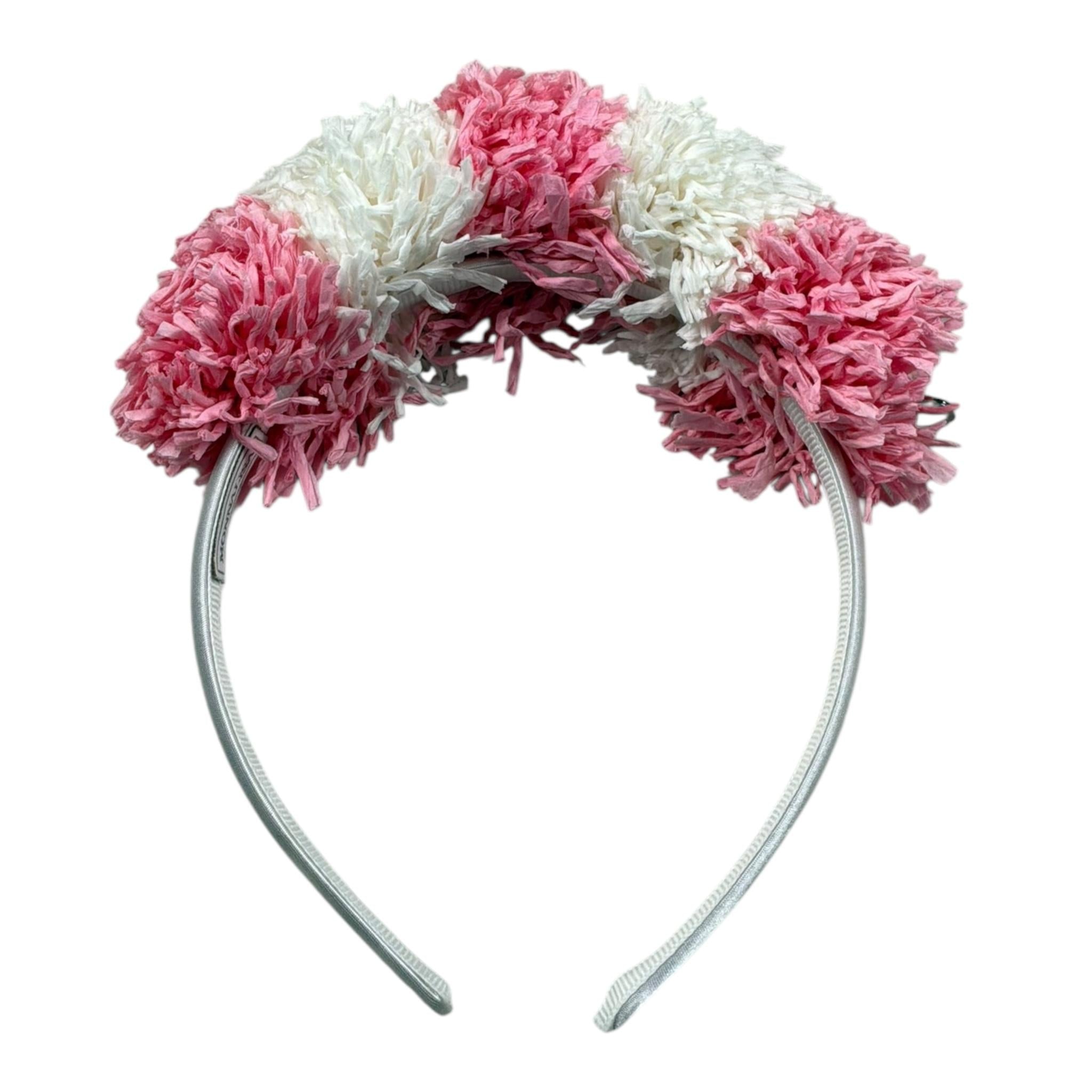 Monnalisa Cerchietto Tinta Unita con Applicazioni per Bambina 39E008 BIANCO MONNALISA 