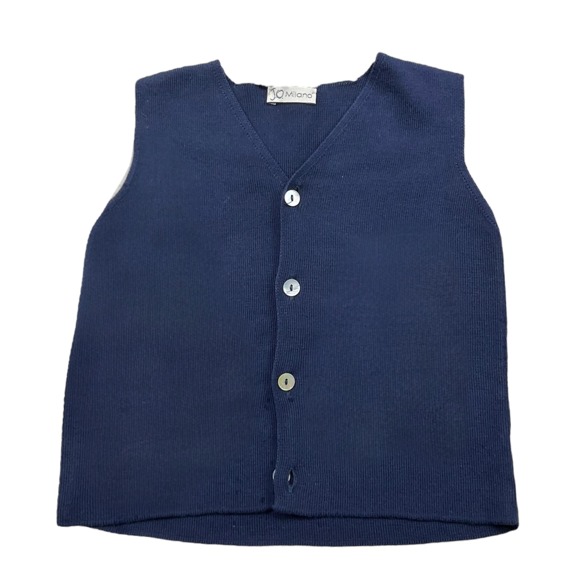 J.O. MILANO gilet tinta unita con bottoni Blu per Neonato 973Z0 BLU J.O. MILANO 