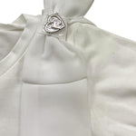 Liu Jo T-Shirt Tinta Unita Girocollo con Tulle per Bambina KA5134J BIANCO LIU JO 