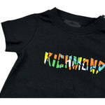 John Richmond T-Shirt Girocollo Tinta Unita con Logo per Neonato RIP26108TS NERO JOHN RICHMOND 