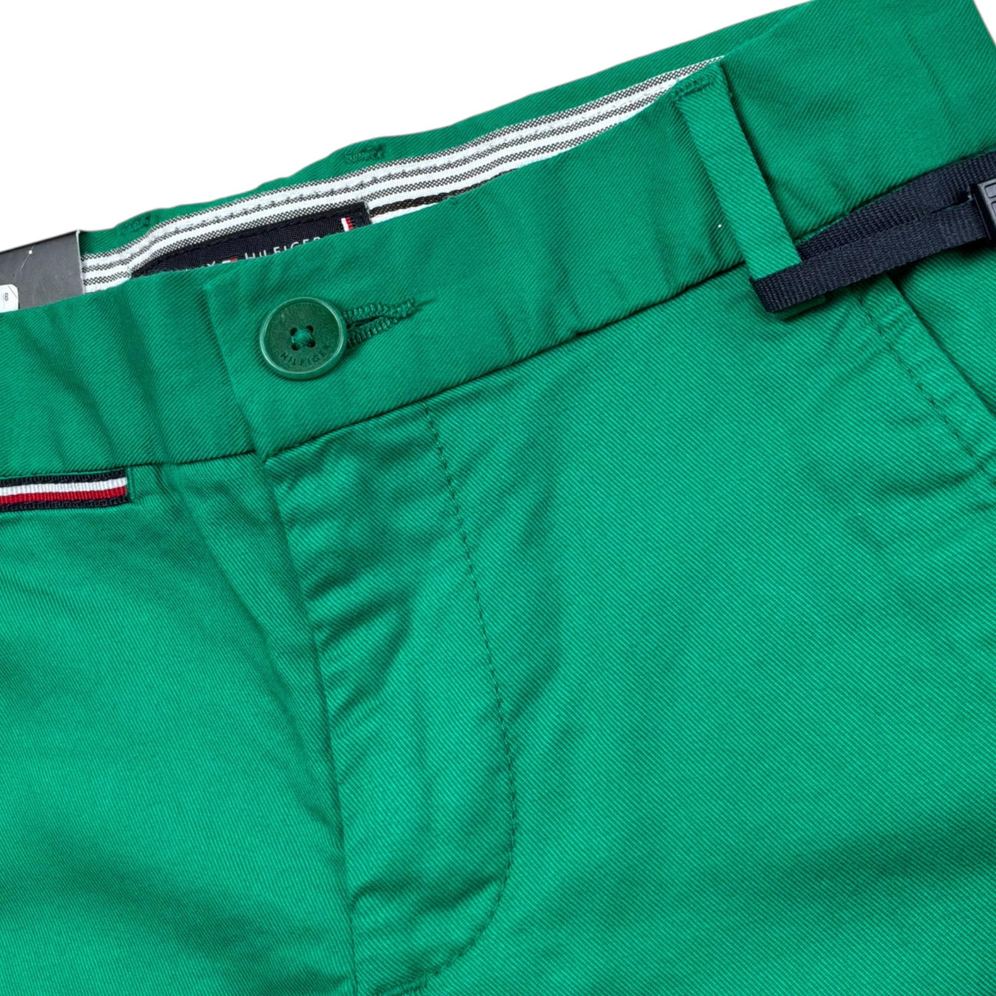 Tommy Hilfiger Bermuda Tinta Unita con Girovita Regolabile per Neonato KB0KB08704 VERDE TOMMY HILFIGER 