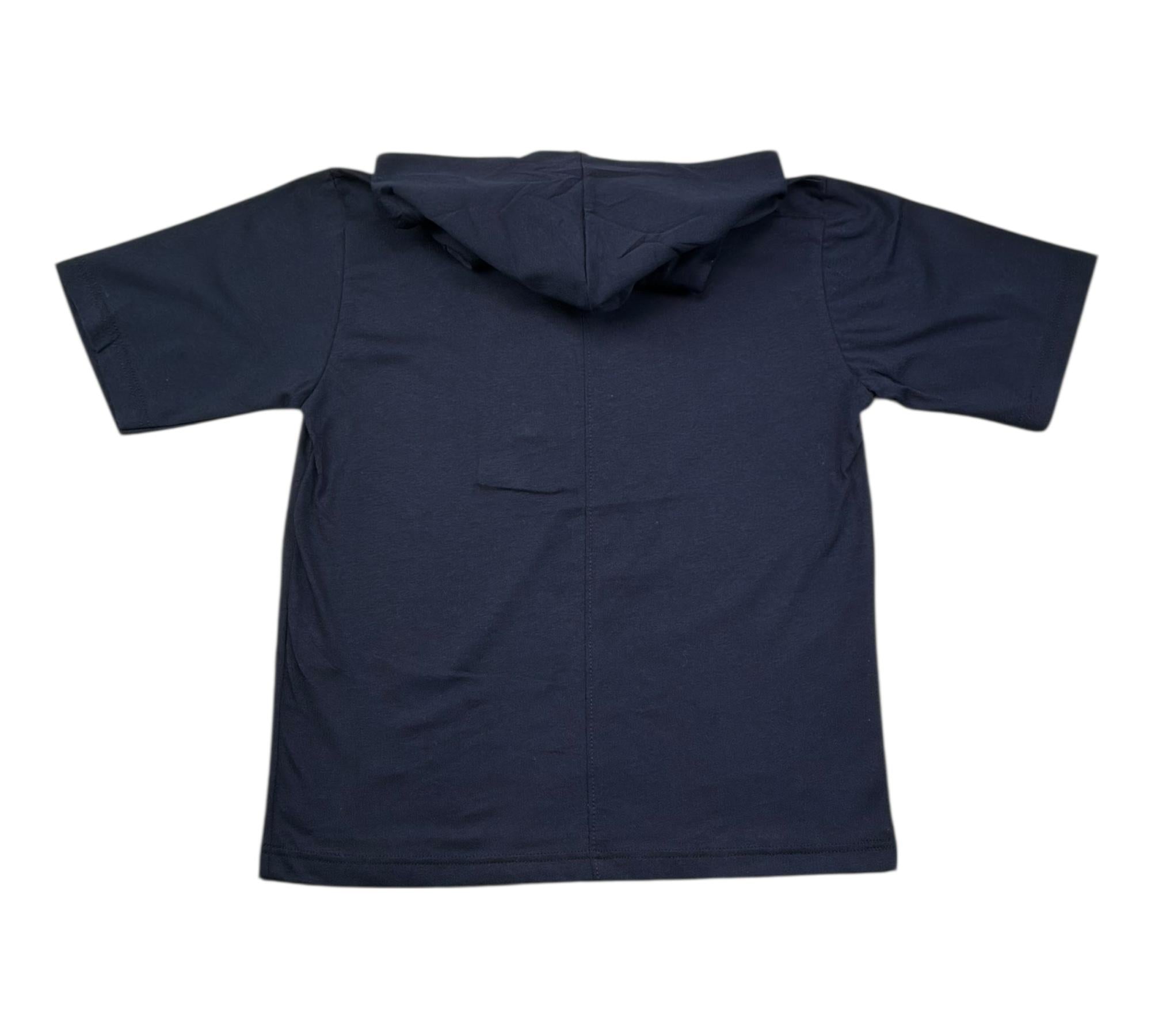 Paolo Pecora T-Shirt Tinta Unita con Cappuccio per Bambino PP4352 BLU PAOLO PECORA 