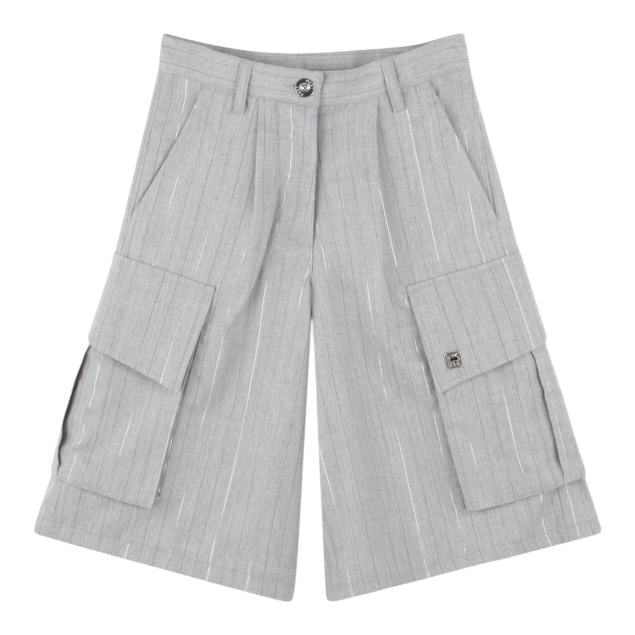 Dkny Bermuda Tinta Unita con Tasconi per Bambina D62274 GRIGIO DKNY 