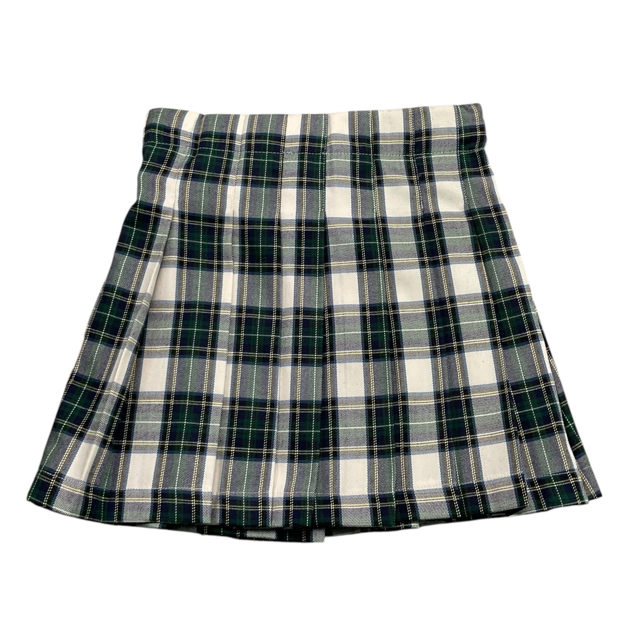 PICCOLA LUDO gonna tricolore con fantasia a quadri Verde per Bambina BS9WB037 VERDE PICCOLA LUDO 