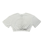 Naice T-Shirt Girocollo Tinta Unita Modello Crop per Bambina 27190 BIANCO NAICE 