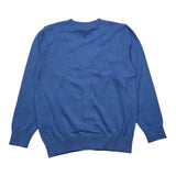 Never Too Cardigan Tinta Unita Scollo A V Blu Per Bambino