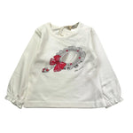 EMC shirt gircollo tinta unita con stampa Bianco per Neonata BX2282 BIANCO EMC 