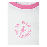 Ralph Lauren T-Shirt Girocollo Tinta Unita con Stampa per Bambina 313965017002 BIANCO RALPH LAUREN 