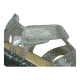Igor Sandalo In Gomma Tinta Unita con Glitter per Bambina S10322J GRIGIO IGOR 
