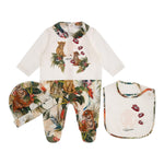 ROBERTO CAVALLI set 3 pezzi tutina-cappello-bavetta tinta unita Bianco per Neonata SJT846 BIANCO ROBERTO CAVALLI 