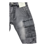 EMC jeans tinta unita con tasconi Nero per Neonato BZ7073 NERO EMC 