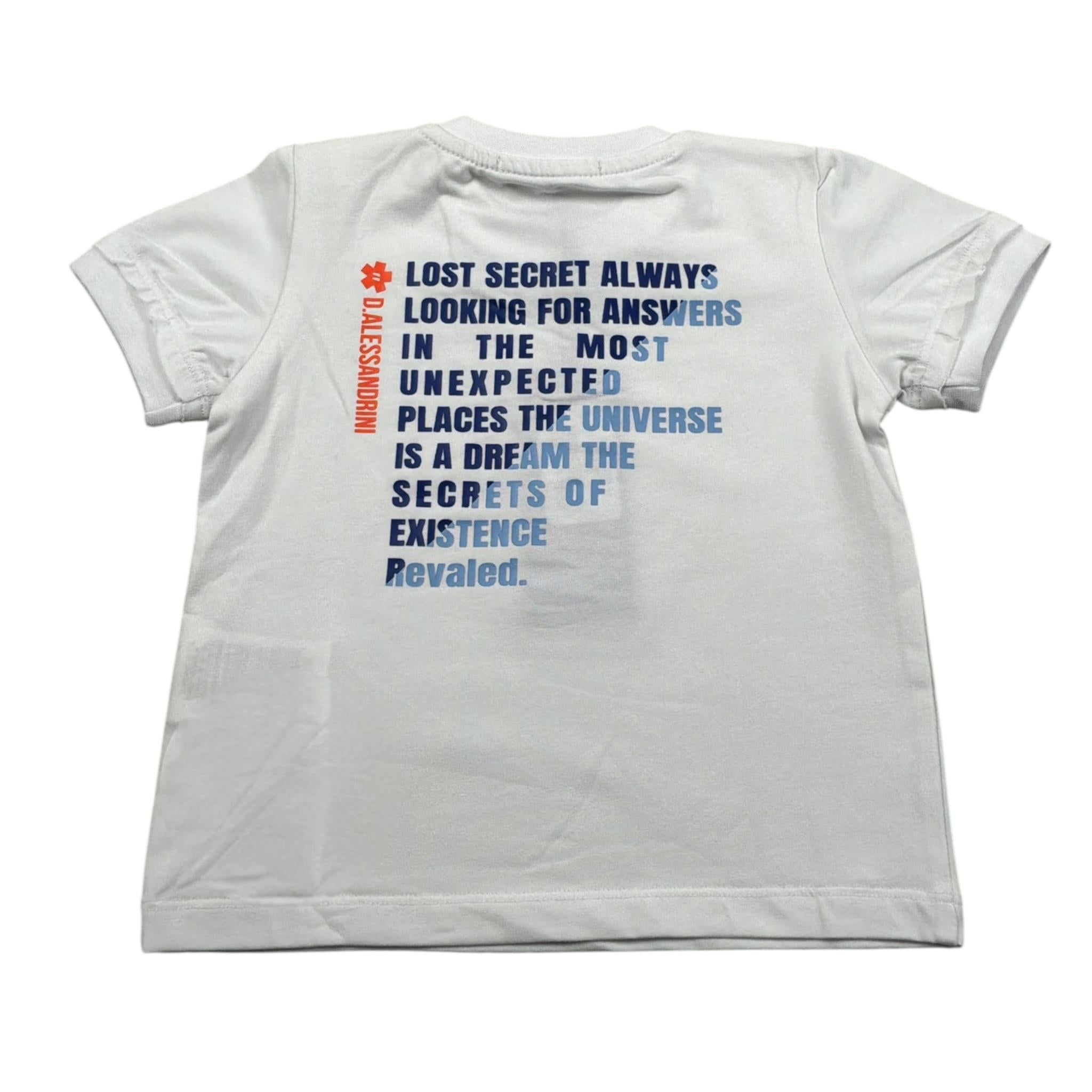 Daniele Alessandrini T-Shirt Girocollo tinta unita con Stampa Bianco per Neonato 1296M0816 BIANCO DANIELE ALESSANDRINI 