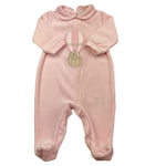 NANAN tutina tinta unita con stampa Rosa per Neonata I2402602R ROSA NANAN 