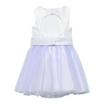 Abel & Lula Abito Giromanica Bicolore con Tulle per Bambina 5052 BIANCO/LILLA ABEL & LULA 