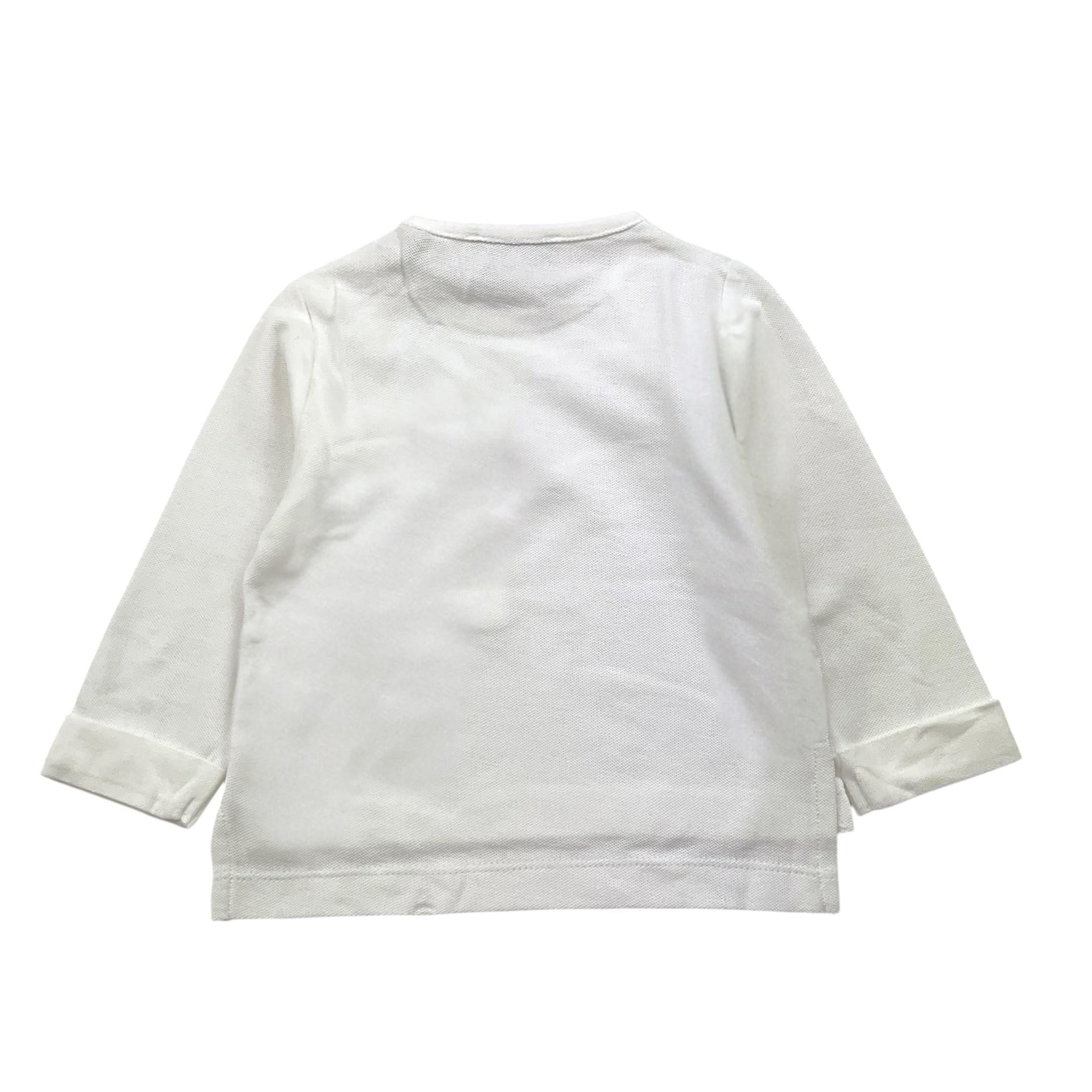 TRUSSARDI shirt tinta unita girocollo con logo Bianco per Neonato TIA24044TS BIANCO TRUSSARDI 