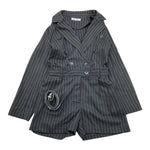 TO be too tutina tinta unita con fantasia a righe e cintura Nero per Bambina TBT2518 NERO TO be too 