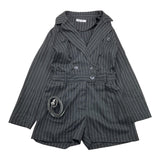 TO be too tutina tinta unita con fantasia a righe e cintura Nero per Bambina TBT2518 NERO TO be too 