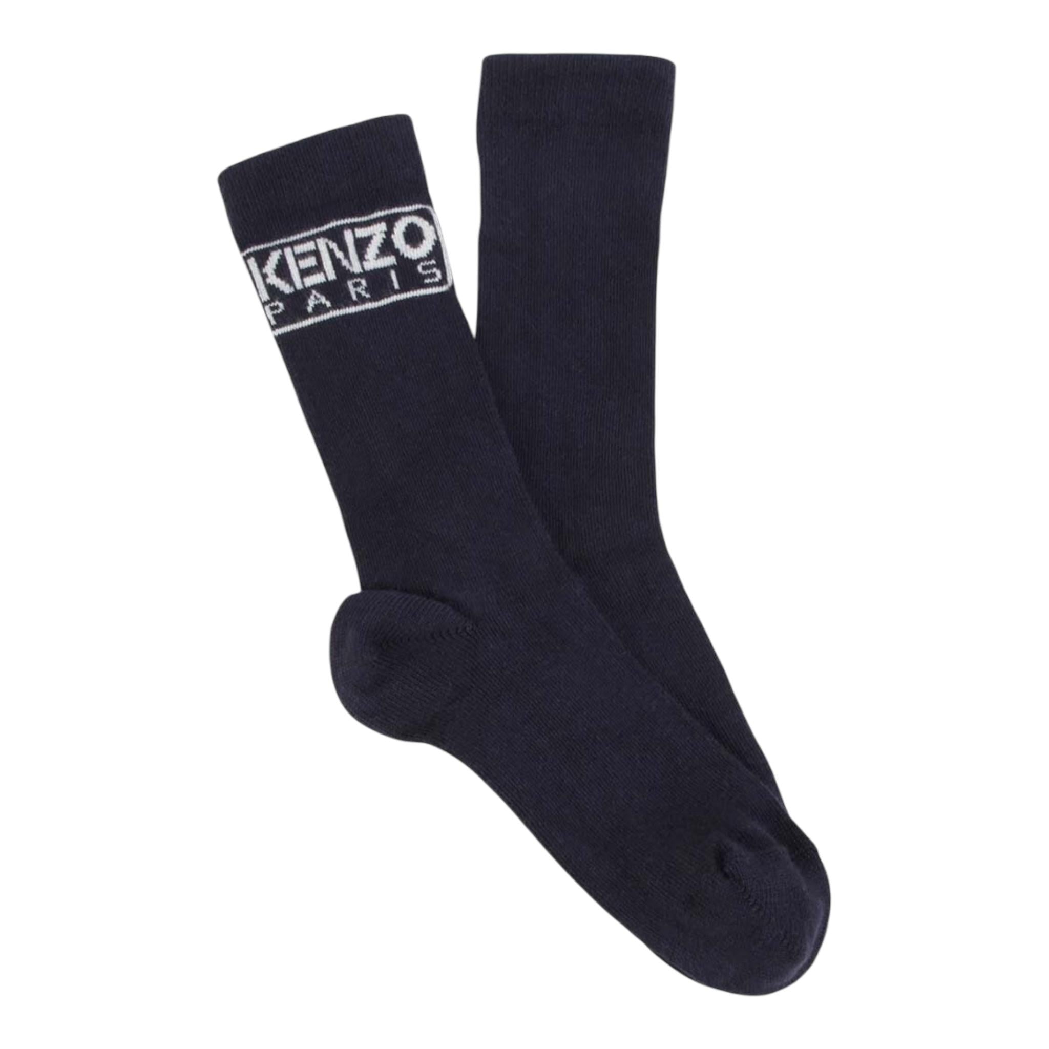 KENZO calzini tinta unita con stampa Blu per Neonato K60035 BLU KENZO 