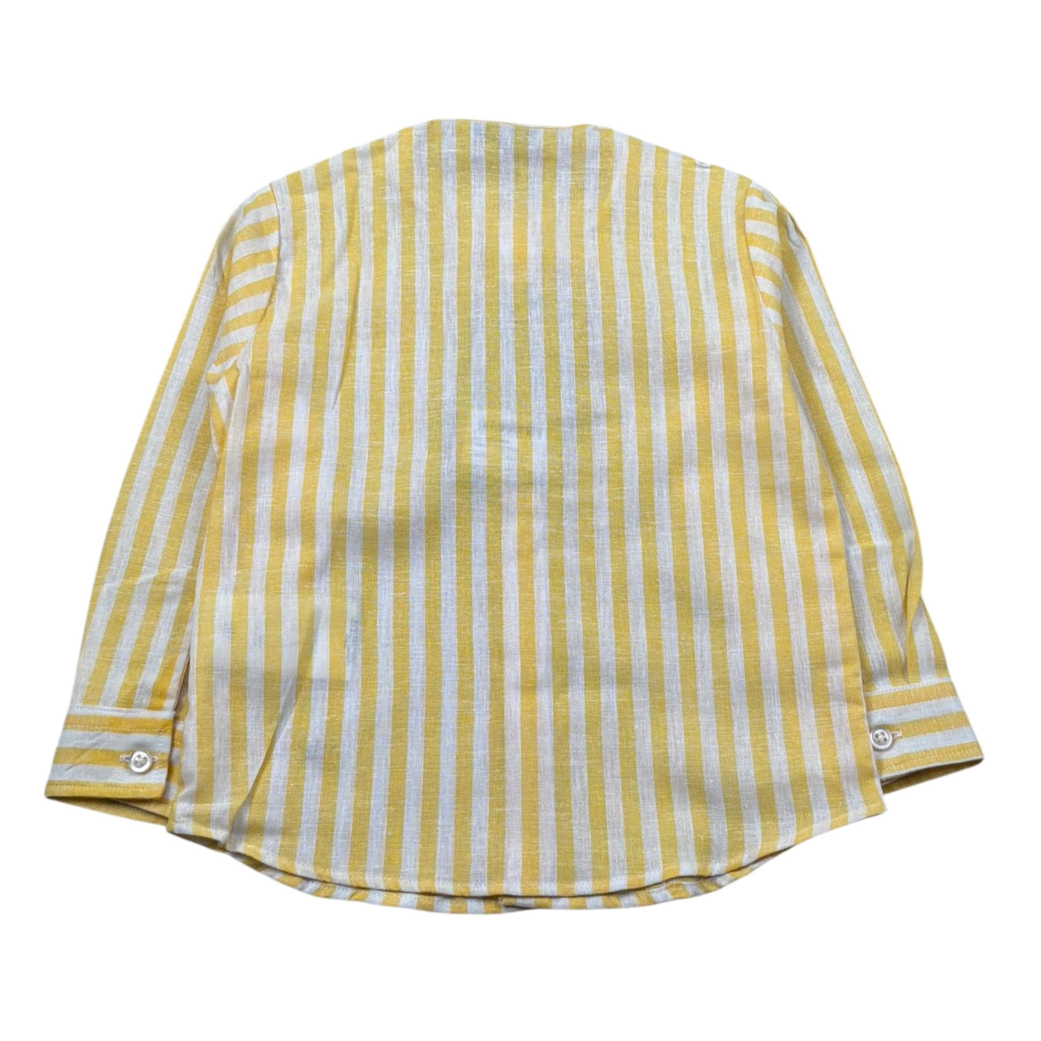 Manuel Ritz Camicia Manica Lunga Fantasia A Righe per Neonato MR2586N GIALLO MANUEL RITZ 